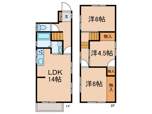 大地町長田戸建ての物件間取画像